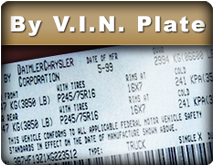 Get to know the tire size by VIN plate.